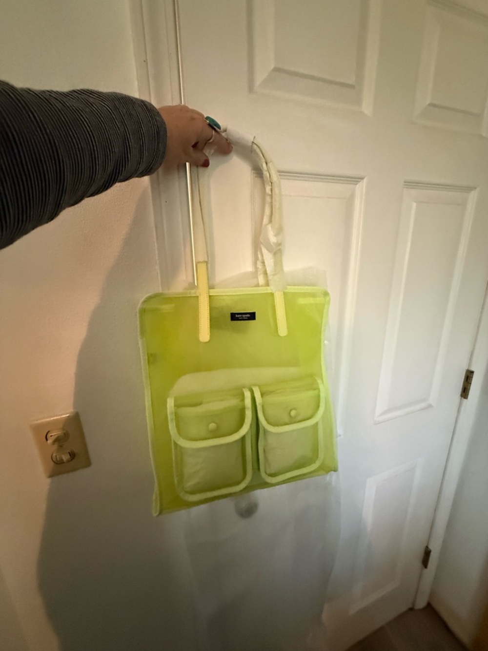 kate spade Bosc Pear Mesh Tote - Picture 7 of 12